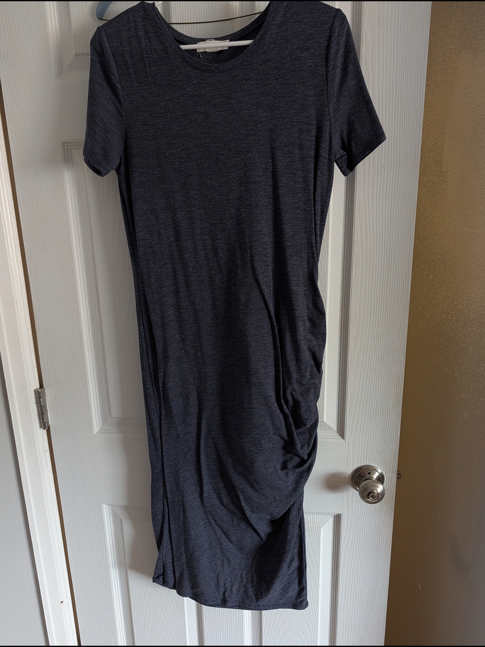 Treasure & Bond Heathered Charcoal Short Sleeve Tee Dress